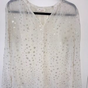 Two by Vince Camuto sheer blouse.